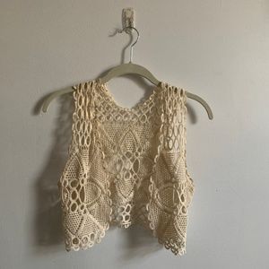 Crochet boho vest